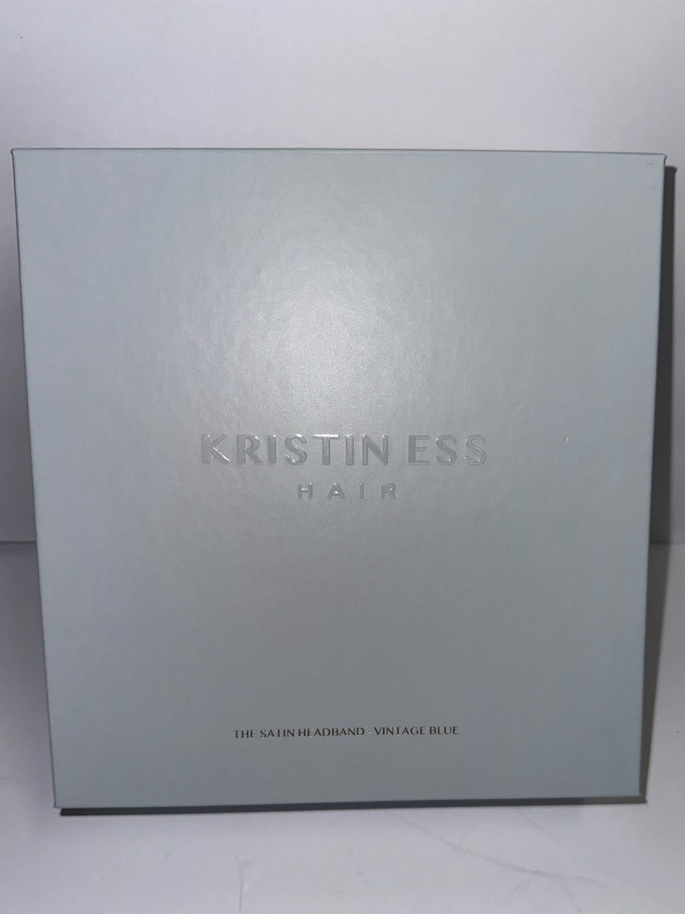 Kristin Ess Satin Headband — Vintage Blue